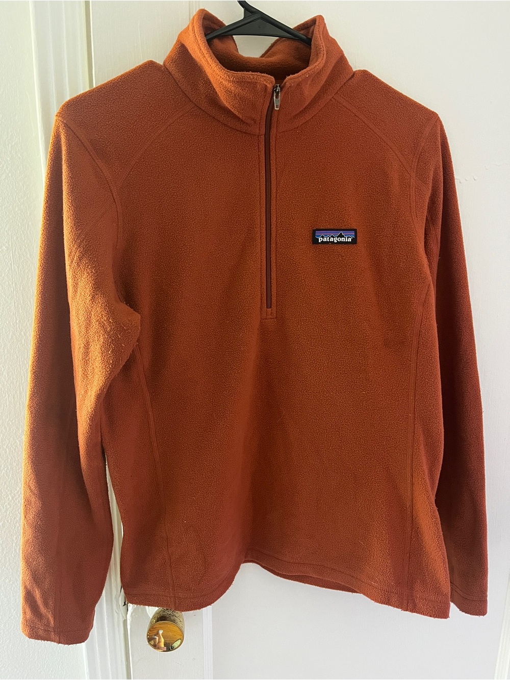 Patagonia Men’s Zip-Up Fleece Pullover - Rust